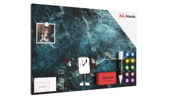 METALboards Magnetic Board, Lapis Lazuli Stone 60x40 cm + FREE Accessories Set