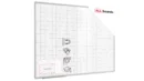 Magnetic Dry Wipe Whiteboard 120 × 90 cm with Grid Print