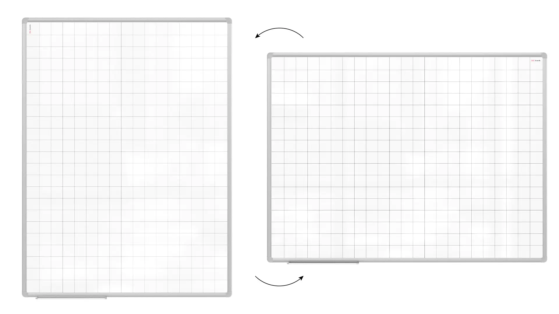 Magnetic Dry Wipe Whiteboard 120 × 90 cm with Grid Print - Image 5